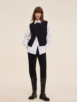 Knit Tank Top And Long Sleeve Shirt Two-Piece Set GOELIA
