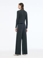 Cashmere Blend Mock Layered Knit Top And Pants Two-Piece Set GOELIA