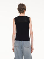 Lyocell Blend Rhinestone Women Knit Tank Top GOELIA