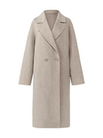 Wool Notched Lapel Double-Faced Women Coat GOELIA