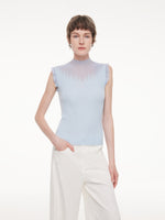 Ruffle Cuff Women Knit Tank Top GOELIA