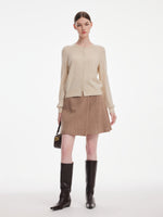 [Preview] Cashmere Shimmer Pearl Buttons Women Cardigan GOELIA