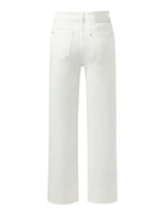 Cotton Denim Women Ankle Length Folded Jeans GOELIA