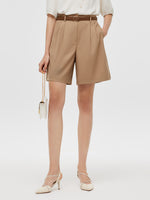 Loose A-Line Women Shorts With Belt GOELIA