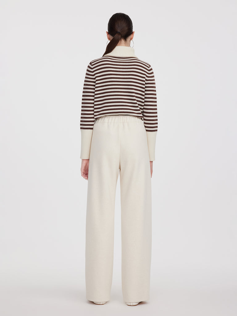 Drawstring Wide-Leg Knit Pants