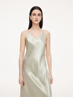 100% Acetate Women Slip Maxi Dress GOELIA
