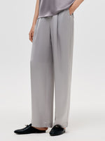 Acetate Straight Glossy Women Pants GOELIA