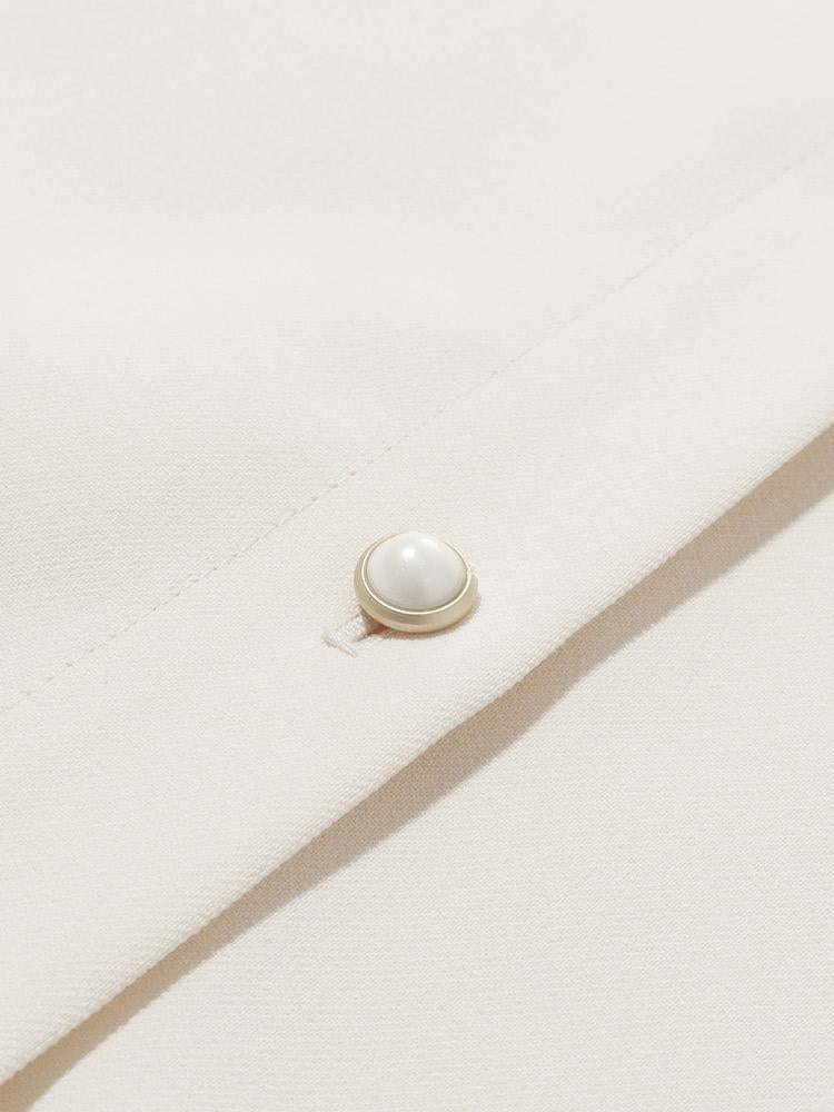 Ivory Shirt With Small Bow Tie GOELIA