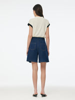 Denim Stretch Adjustable High-Waisted Women Shorts GOELIA