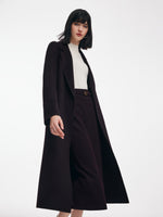 [Preview] Alpaca Wool Blend Double-Faced Women Wrap Overcoat GOELIA