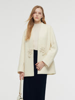 100% Wool New Chinese-Style Women Coat GOELIA