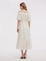 Tencel Blend Embroidered Women Maxi Dress GOELIA