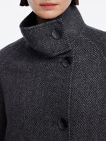 Cashmere Wool Blend Double-Faced Women Self-Tie Belt Overcoat GOELIA