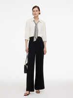 22MM Mulberry Silk Women Blouse With Silk Scarf GOELIA