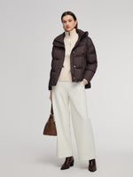 Cocoon Windproof Zip-Up Hooded Goose Down Jacket GOELIA