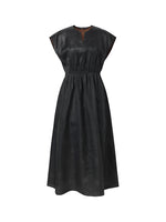 19MM Xiang Yun Silk Cap Sleeve Women Midi Dress GOELIA