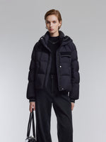 [Preview] Knit-Spliced Hooded Goose Down Jacket GOELIA