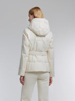[Preview] Gathered Waist Belted Hooded Goose Down Jacket GOELIA