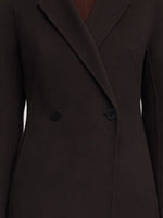 Cashmere Wool Blend Gathered Waist Women Overcoat GOELIA