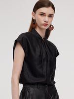 16MM Xiang Yun Silk Women Cap Sleeve Top GOELIA