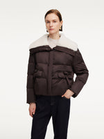 Teddy Collar Goose Down Crop Jacket GOELIA