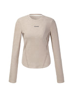 Stretch Round Neck Women Long Sleeve T-Shirt GOELIA