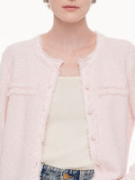Frayed Edge Women Knit Cardigan GOELIA