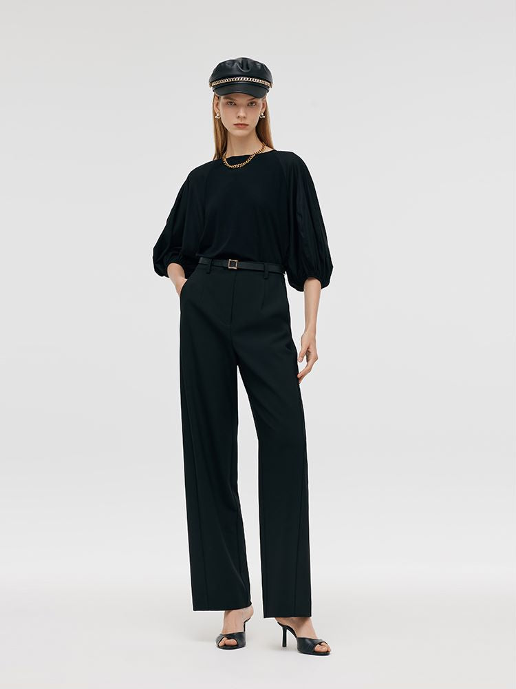 Basic High-Waisted Women Pants GOELIA