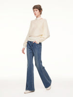 100% Wool Cut Out Women Sweater GOELIA