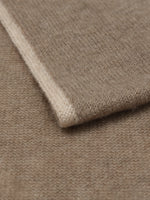 Contrast Trim Asymmectical Cashmere Scarf GOELIA