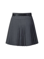 [Preview] A-Line Pleated Women Skirt With Belt GOELIA