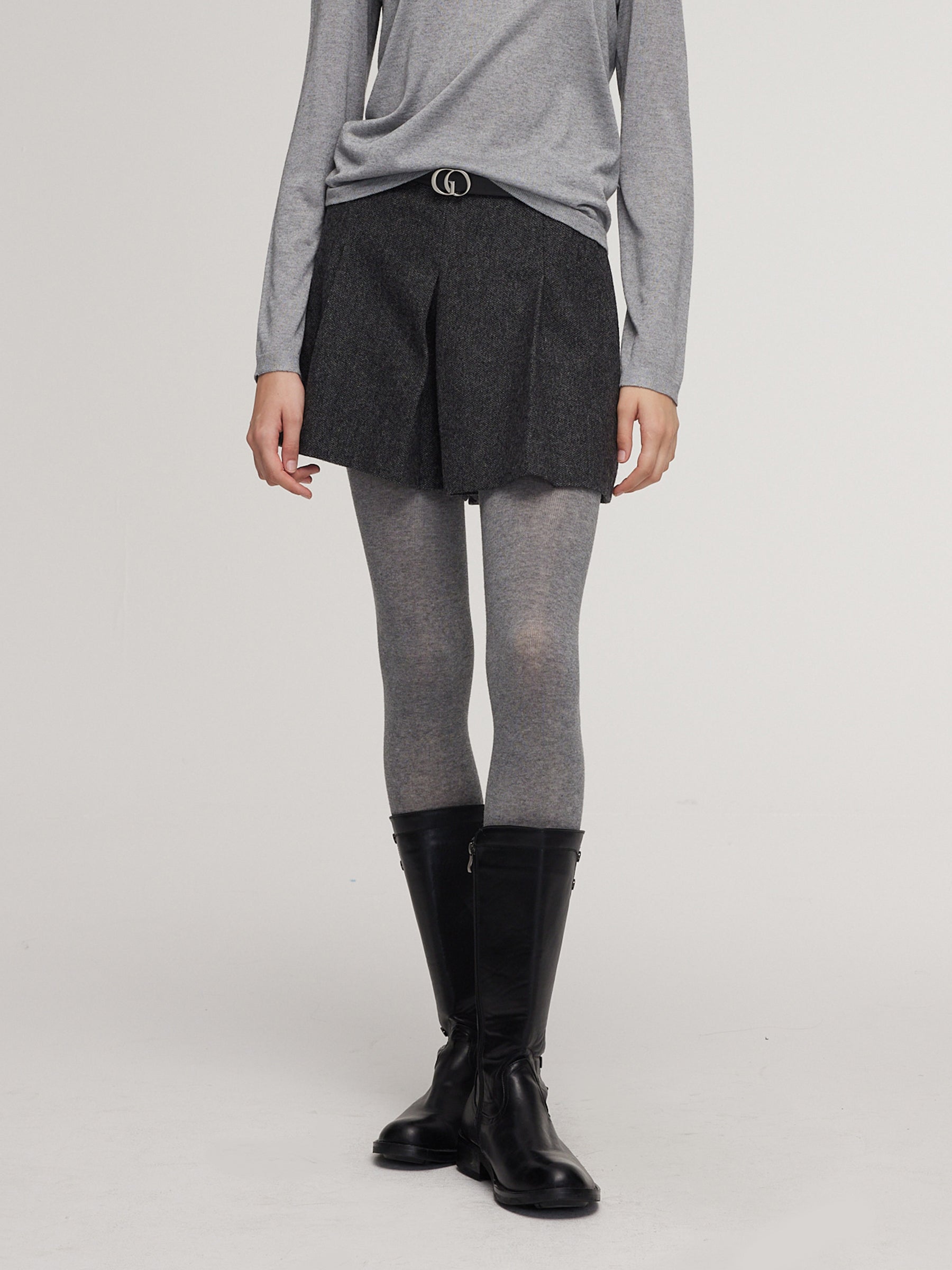 [Preview] 100% Washable Wool A-Line Women Culotte Skirt GOELIA