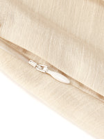 Tencel Acetate Linen Blend Women A-Line Skirt With Belt GOELIA