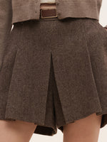 100% Washable Wool Women Culotte Skirt GOELIA