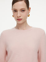 100% Cashmere Rhinestone Women Sweater GOELIA