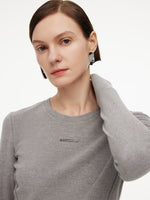 Stretch Round Neck Women Long Sleeve T-Shirt GOELIA