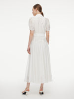 [Preview] Lyocell Blend Women Belted Maxi Shirt Dress GOELIA