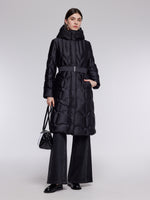 [Preview] Hooded Goose Down Belted Overcoat GOELIA
