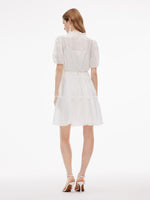 Tencel Blend Ruffle V-Neck Women Mini Dress With Slip Dress GOELIA
