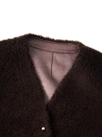[Preview] 100% Shearling Wool V-Neck Women Coat GOELIA