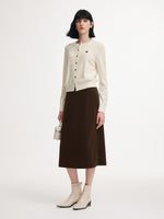 [Preview] Lyocell Wool Blend Cardigan And Skirt Two-Piece Set GOELIA