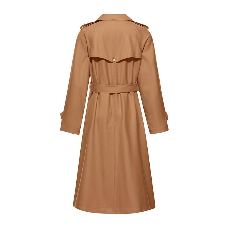 Worsted Wool Trench Coat GOELIA