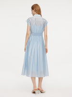 Tencel Blend Women Midi Shirt Dress With Slip GOELIA