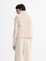 [Preview] 100% Shearling Wool Stand Collar Women Vest GOELIA