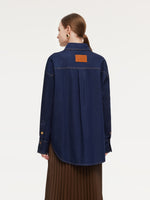 Denim Loose Fit H-Line Women Shirt GOELIA