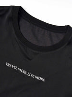 22MM Mulberry Silk Tencel Blend Women Letter Print T-Shirt GOELIA