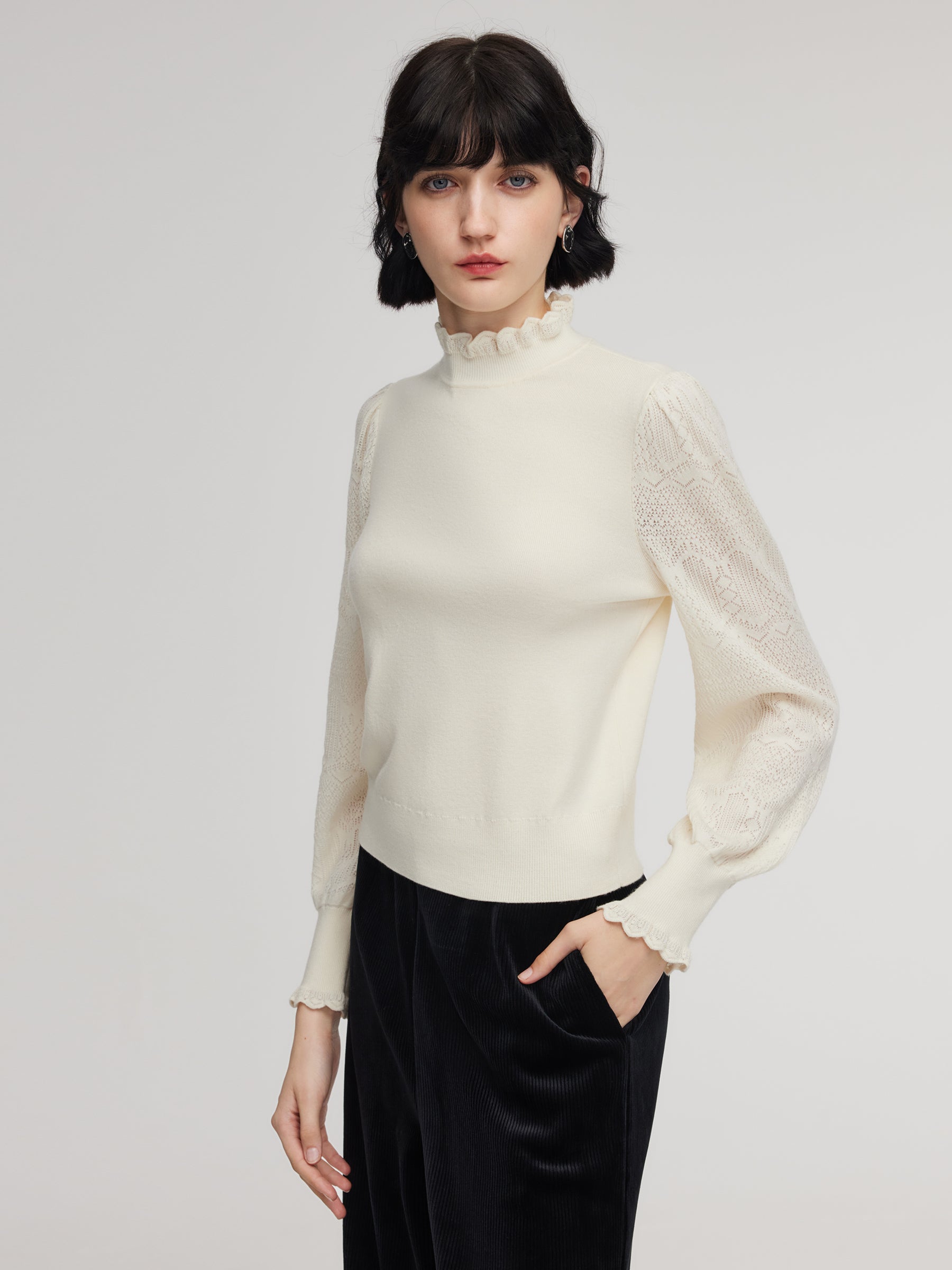 [Preview] Tencel Wool Blend Women Knit Top GOELIA