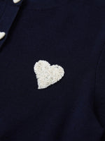 Tencel Wool Blend Heart Print Women Cardigan GOELIA