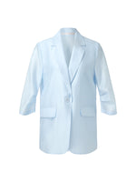 Tencel Linen Blend 3/4 Sleeves Women Blazer GOELIA