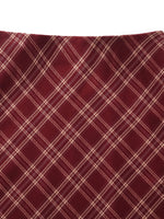 Plaid Asymmetrical Hem Women Skirt With Triangle Scarf GOELIA